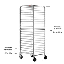 Charger l'image dans la galerie, Chariot 20 tablettes, 18" en aluminium